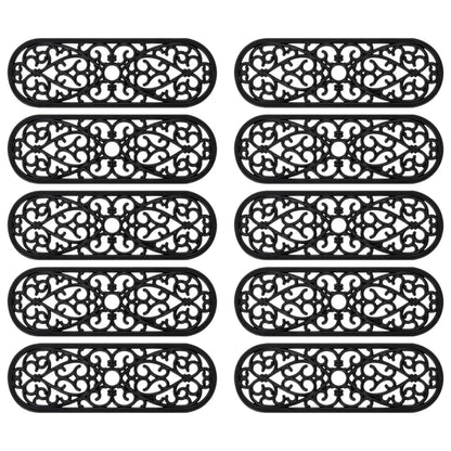 Stufenmatten 10 Stk. 25x75 cm Gummi