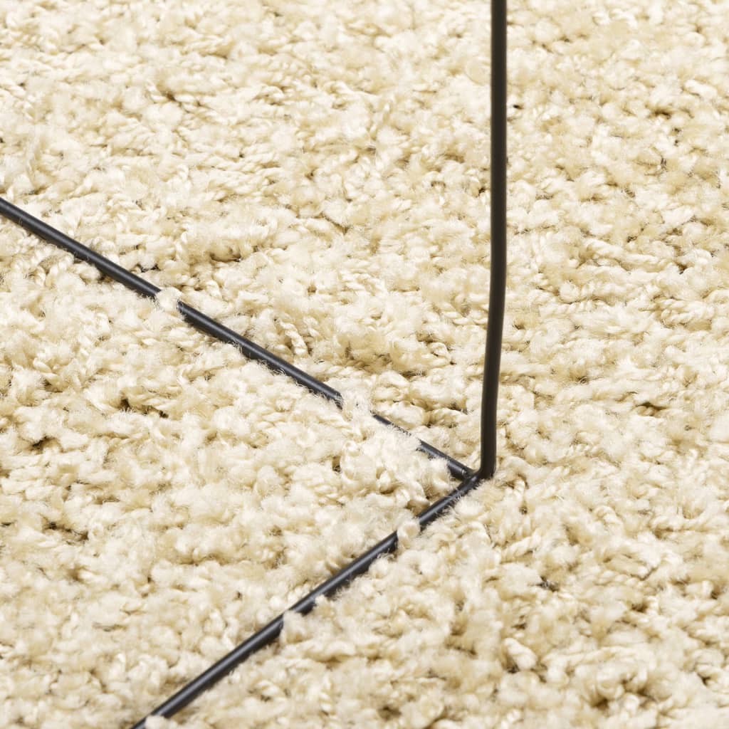 Teppich Shaggy Hochflor Modern Golden Ø 160 cm