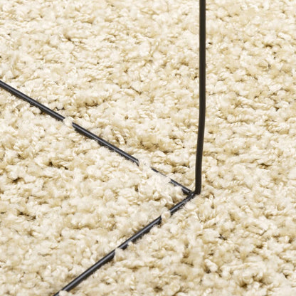 Teppich Shaggy Hochflor Modern Golden Ø 160 cm