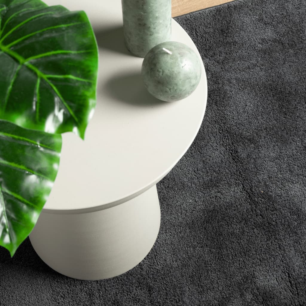 Teppich OVIEDO Kurzflor Anthrazit 200x200 cm