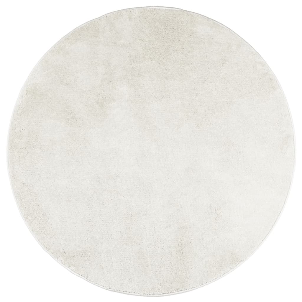 Teppich OVIEDO Kurzflor Creme Ø 200 cm