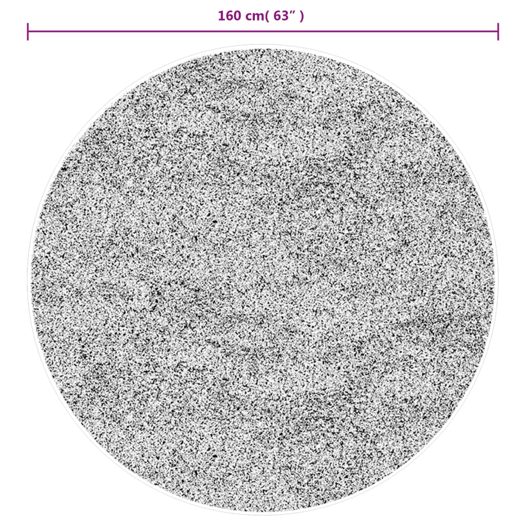 Teppich ISTAN Hochflor Glänzend Grau Ø 160 cm