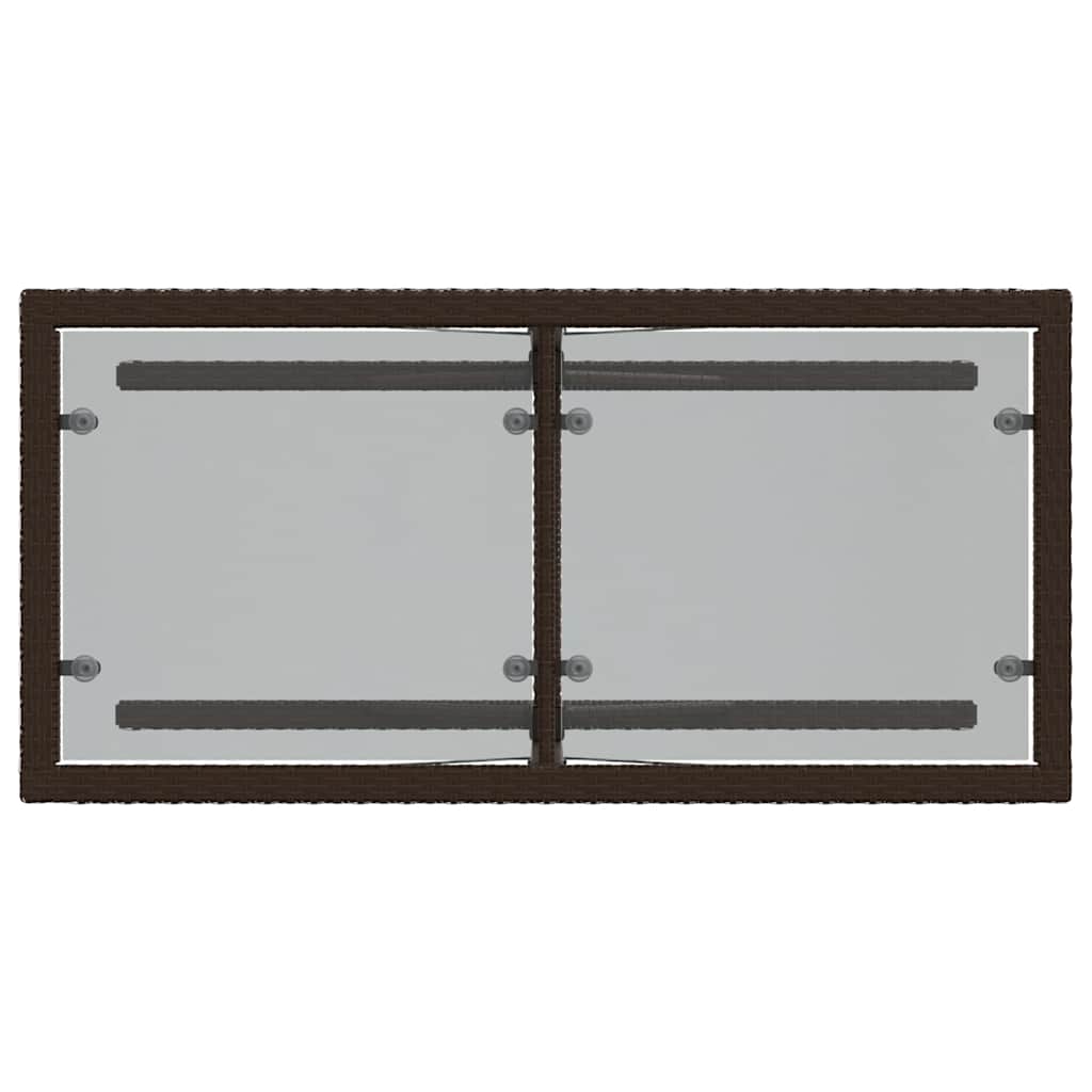 3-tlg. Bistro-Set mit Kissen Braun Poly Rattan