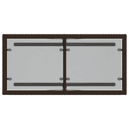 3-tlg. Bistro-Set mit Kissen Braun Poly Rattan