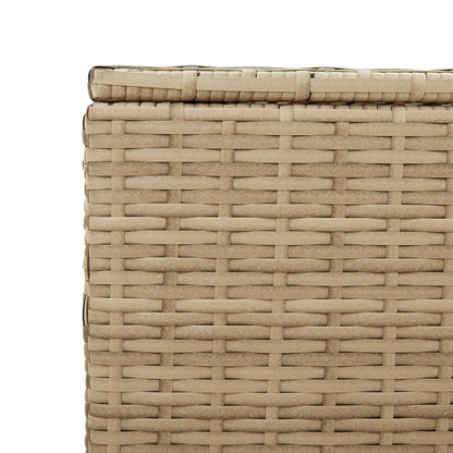 Gartentruhe Beige 190L Poly Rattan
