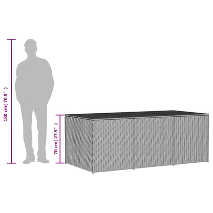 Gartentruhe Beige 984L Poly Rattan