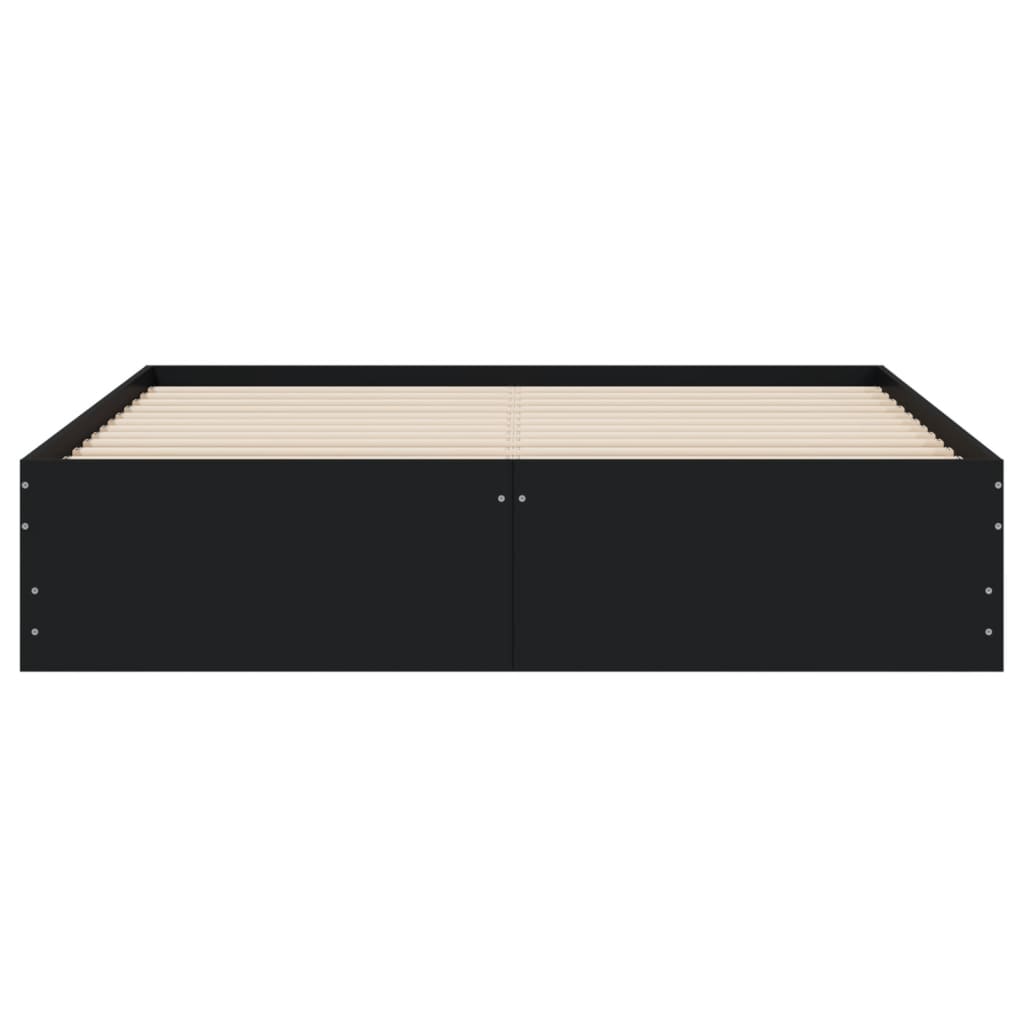 Bettgestell mit Schubladen Schwarz 150x200 cm Holzwerkstoff
