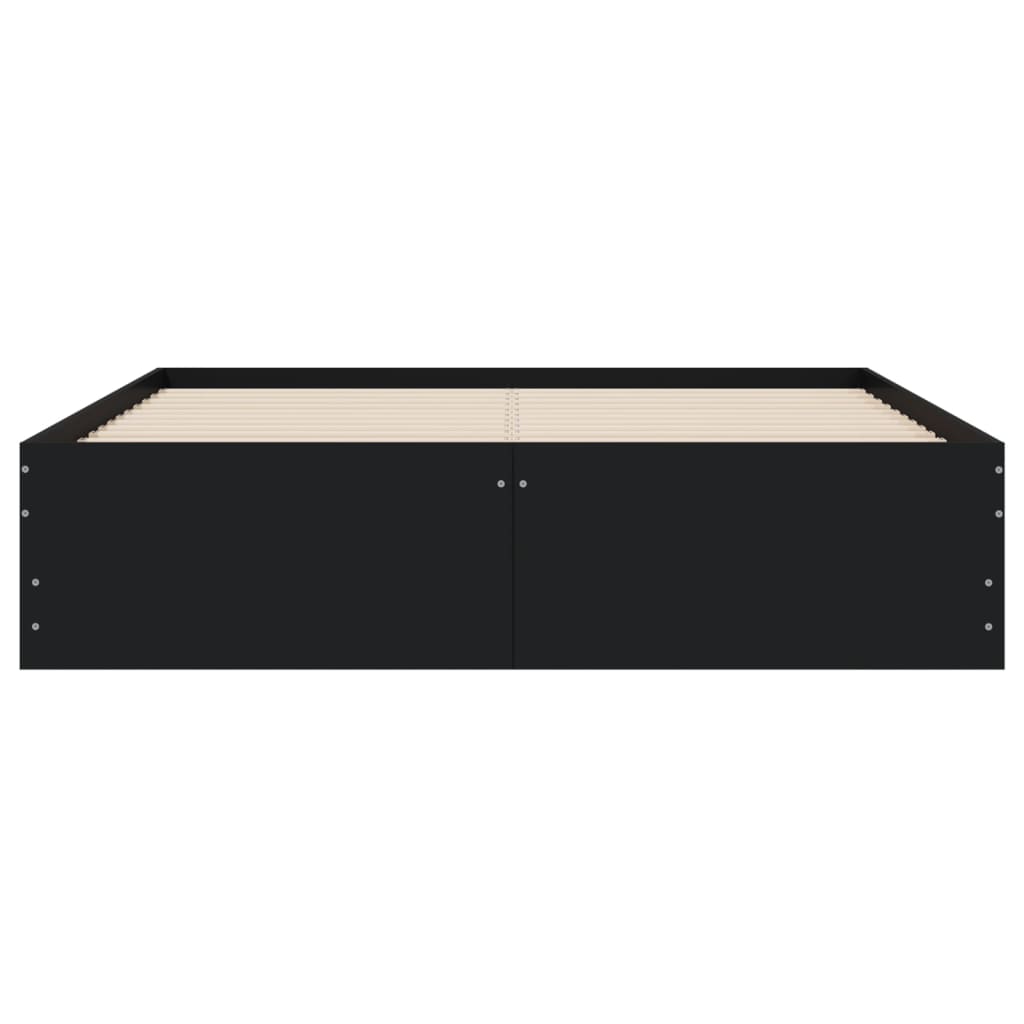 Bettgestell mit Schubladen Schwarz 120x200 cm Holzwerkstoff