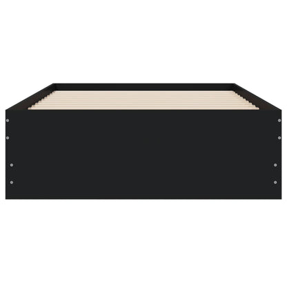 Bettgestell mit Schubladen Schwarz 75x190 cm Holzwerkstoff