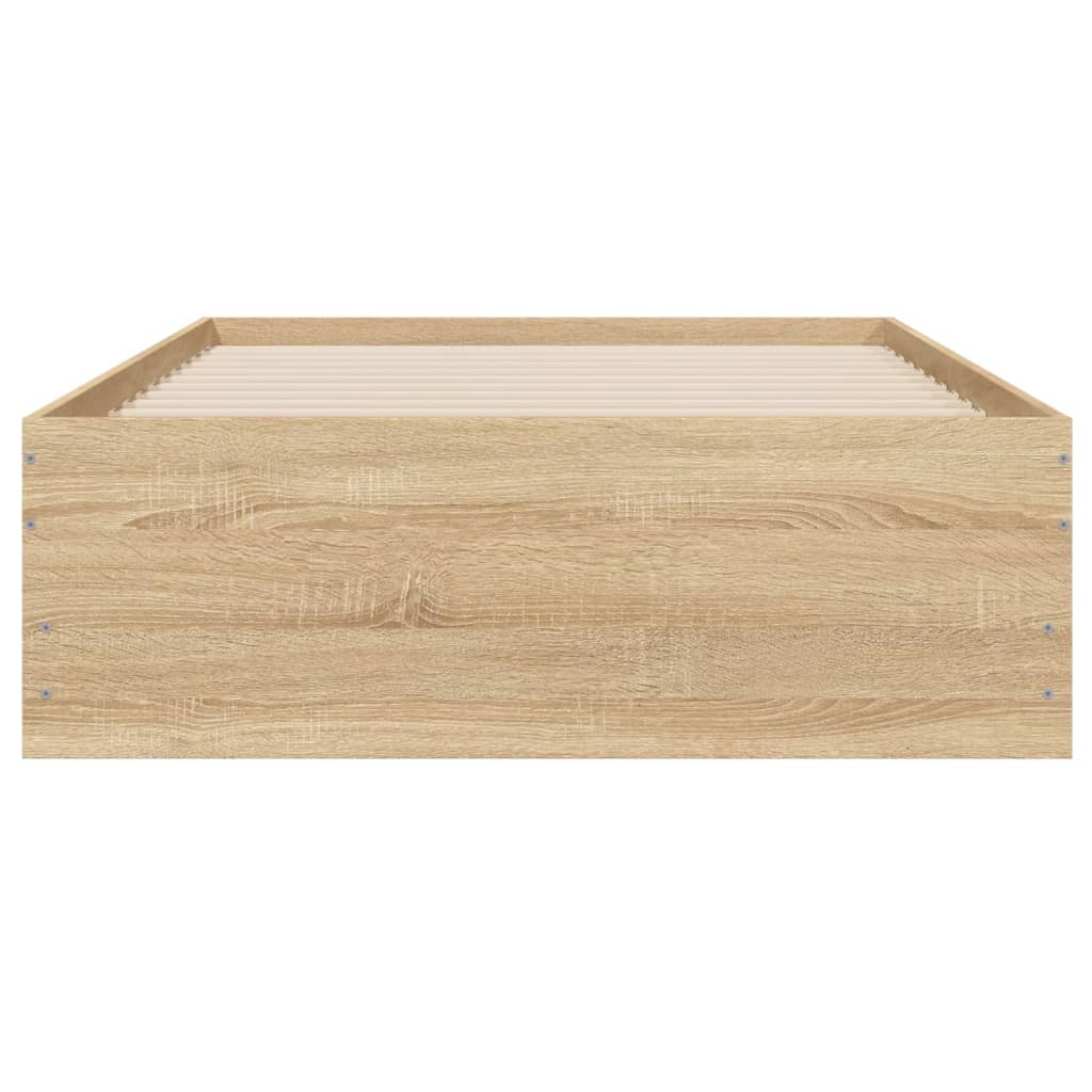 Bettgestell mit Schubladen Sonoma-Eiche 75x190 cm Holzwerkstoff