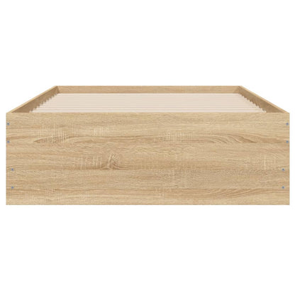 Bettgestell mit Schubladen Sonoma-Eiche 75x190 cm Holzwerkstoff