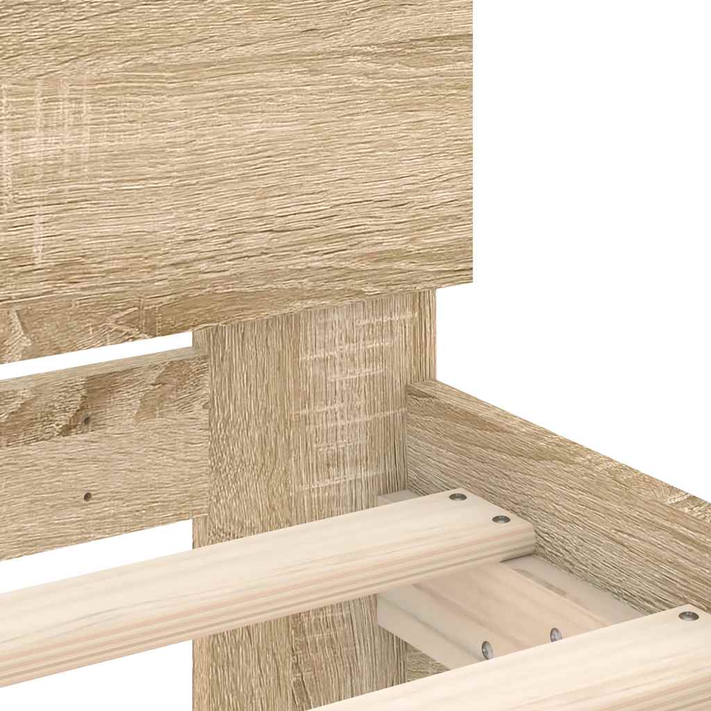 Bettgestell mit Kopfteil Sonoma-Eiche 120x190 cm