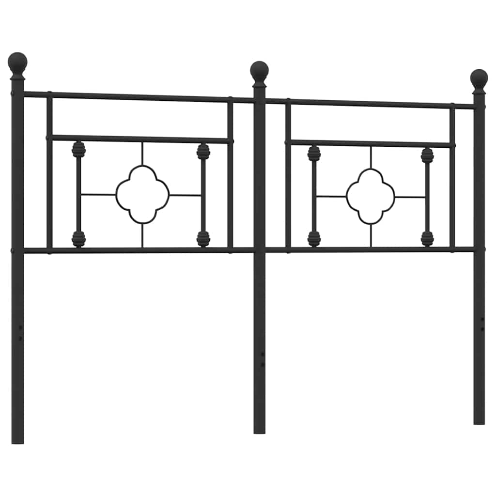 Ersatz-Kopfteil Metall Schwarz 140 cm