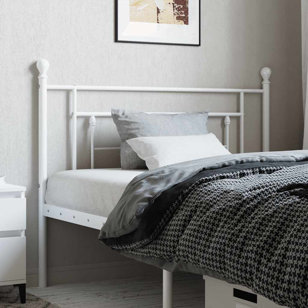 Ersatz-Kopfteil Metall Weiß 107 cm