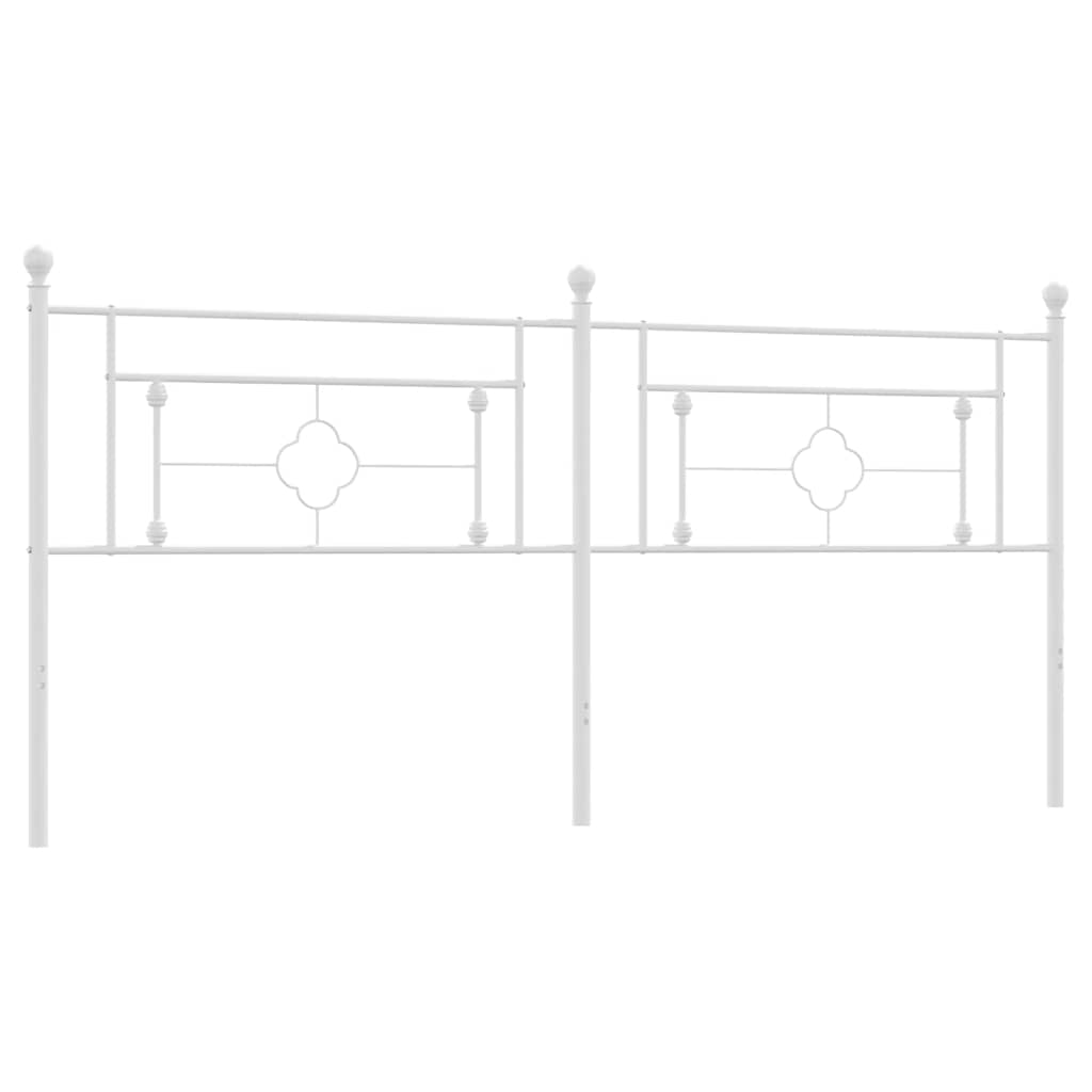 Ersatz-Kopfteil Metall Weiß 193 cm