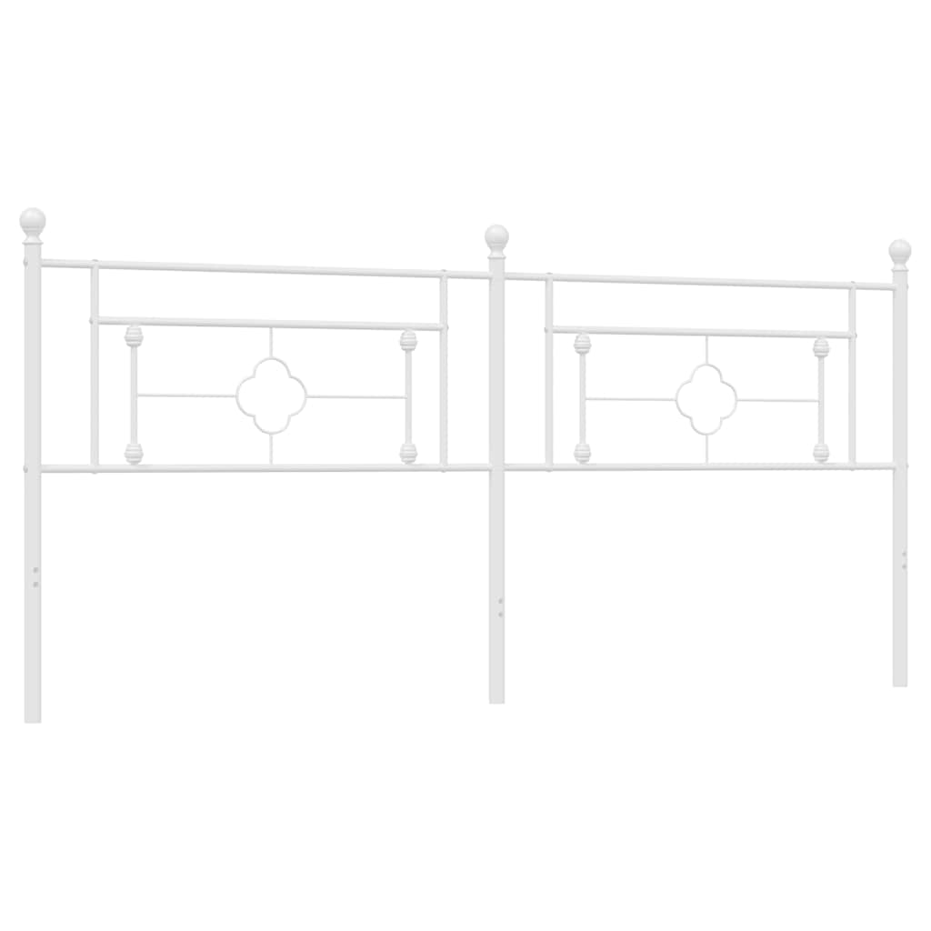 Ersatz-Kopfteil Metall Weiß 193 cm