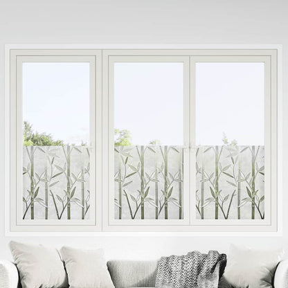 Fensterfolien 4 Stk. Matt Bambus-Muster PVC