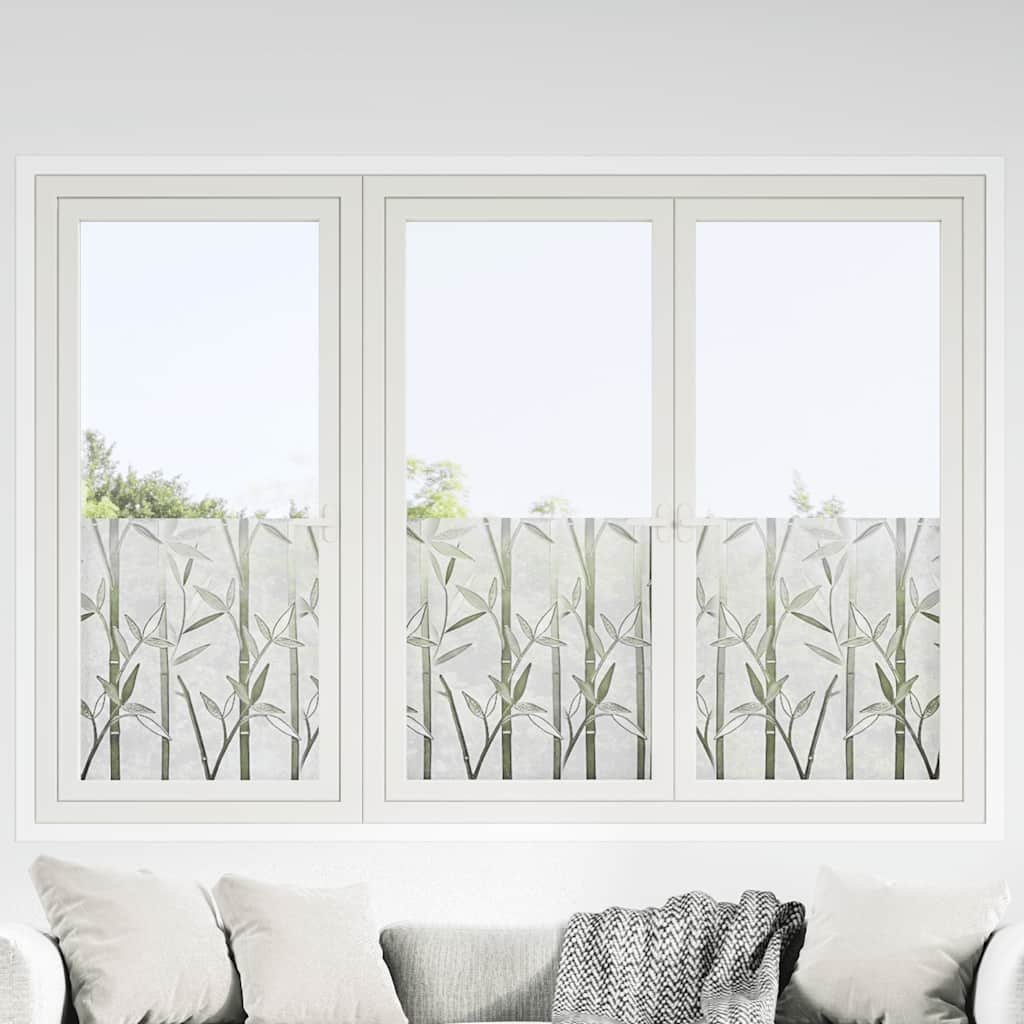 Fensterfolien 2 Stk. Matt Bambus-Muster PVC