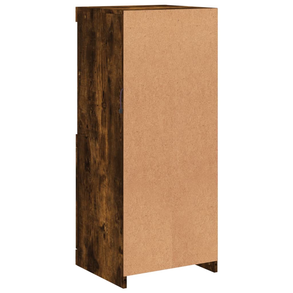 Sideboard mit LED-Leuchten Räuchereiche 41x37x100 cm