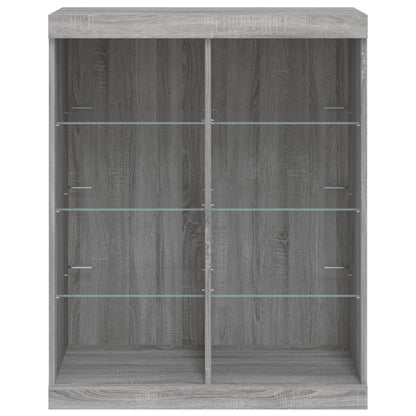 Sideboard mit LED-Leuchten Grau Sonoma 81x37x100 cm