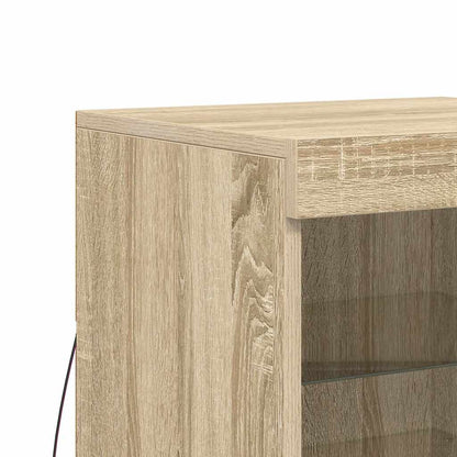 Sideboard mit LED-Leuchten Sonoma-Eiche 41x37x67 cm
