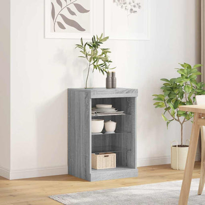 Sideboard mit LED-Leuchten Grau Sonoma 41x37x67 cm