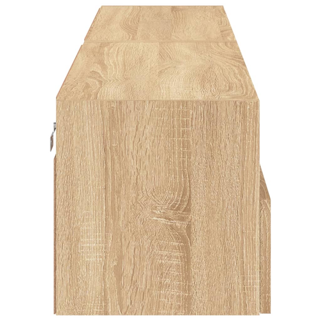 TV-Wandschränke 2 Stk. Sonoma-Eiche 80x30x30 cm Holzwerkstoff