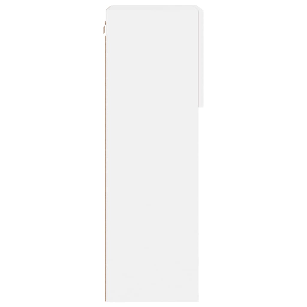 TV-Schränke mit LED-Leuchten 2 Stk. Weiß 40,5x30x90 cm