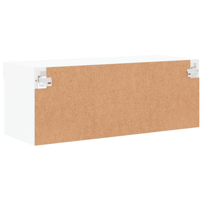 TV-Schrank mit LED-Leuchten Weiß 80x30x30 cm