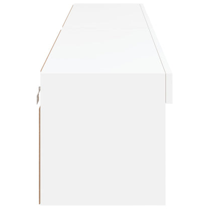 TV-Schränke mit LED-Leuchten 2 Stk. Weiß 100x30x30 cm