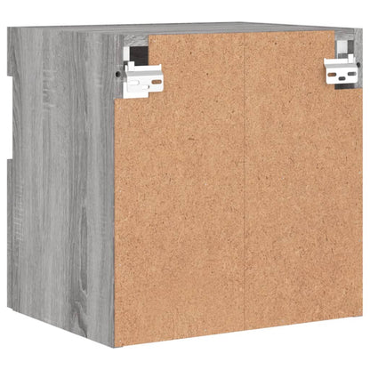TV-Wandschrank mit LED-Leuchten Grau Sonoma 40x30x40 cm