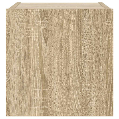 TV-Wandschrank mit LED-Leuchten Sonoma-Eiche 30,5x35x30 cm