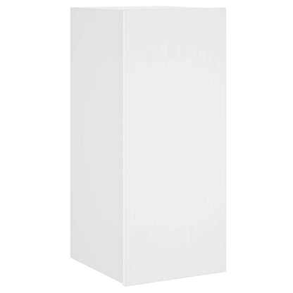 TV-Wandschrank mit LED-Leuchten Weiß 30,5x35x70 cm