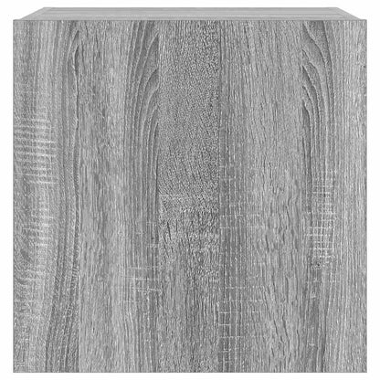 TV-Wandschrank mit LED-Leuchten Grau Sonoma 40,5x35x40 cm