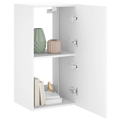 TV-Wandschrank mit LED-Leuchten Weiß 40,5x35x80 cm