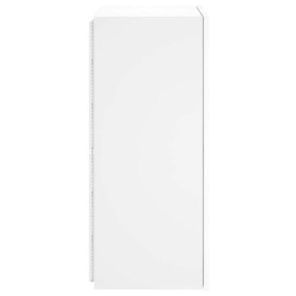 TV-Wandschrank mit LED-Leuchten Weiß 40,5x35x80 cm