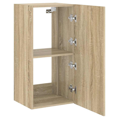 TV-Wandschrank mit LED-Leuchten Sonoma-Eiche 40,5x35x80 cm