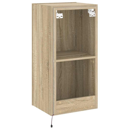 TV-Wandschrank mit LED-Leuchten Sonoma-Eiche 40,5x35x80 cm