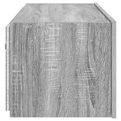 TV-Wandschrank mit LED-Leuchten Grau Sonoma 80x35x31 cm