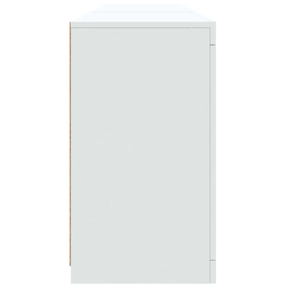 Sideboard mit LED-Leuchten Weiß 181,5x37x67 cm