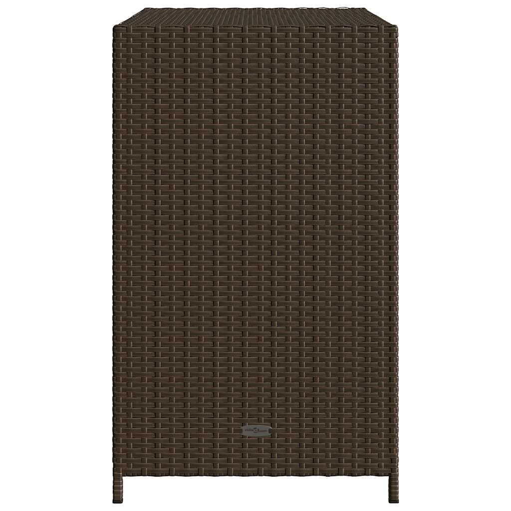 Gartenschrank Braun 83x45x76 cm Poly Rattan