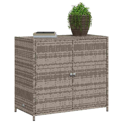 Gartenschrank Grau 83x45x76 cm Poly Rattan