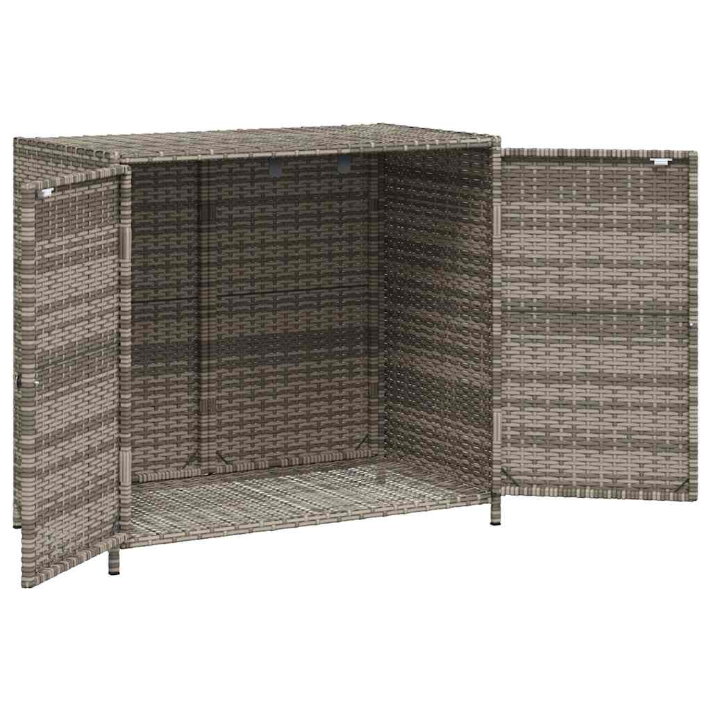 Gartenschrank Grau 83x45x76 cm Poly Rattan