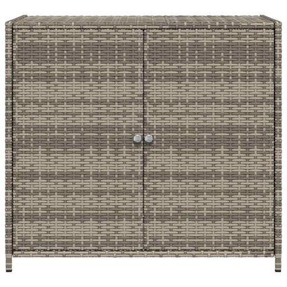 Gartenschrank Grau 83x45x76 cm Poly Rattan