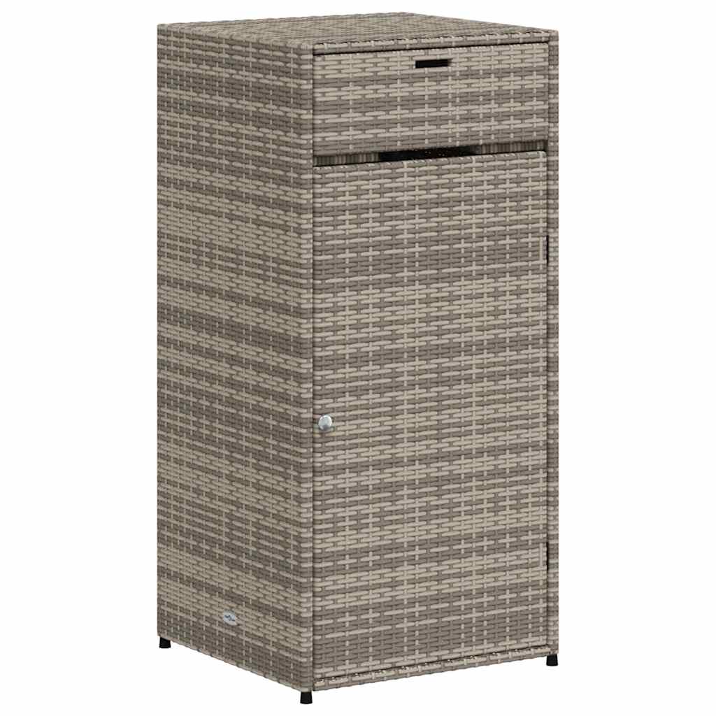 Gartenschrank Grau 55x55x111 cm Poly Rattan