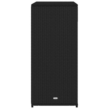 Gartenschrank Schwarz 105x55x113 cm Poly Rattan
