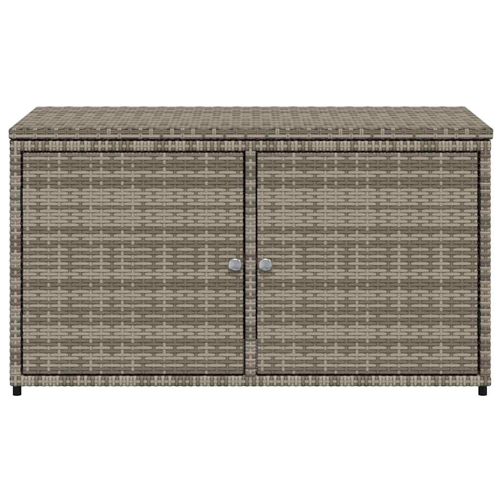 Gartenschrank Grau 110x55x60,5 cm Poly Rattan
