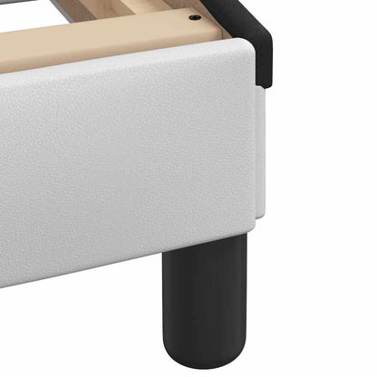 Bettgestell "Dover" Weiß und Schwarz 90x190 cm Kunstleder