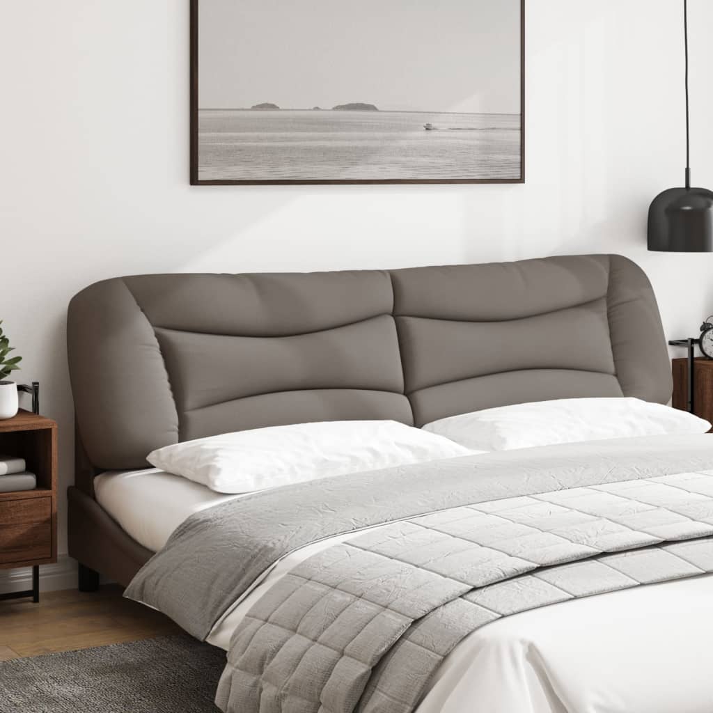 Kopfteil-Kissen "Hvar" Taupe 200 cm Stoff