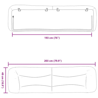 Kopfteil-Kissen "Hvar" Weiß 193 cm Kunstleder